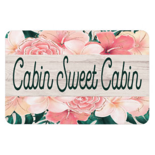 Magnet Flexible Croisière Cabine Fleurs de porte Bois rustique