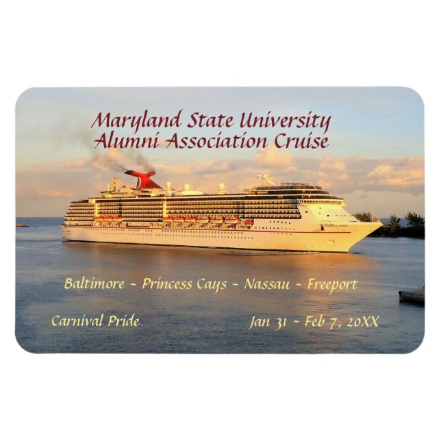 Magnet Flexible Croisière dans Nassau Stateroom Porte Marker (Horizontal)