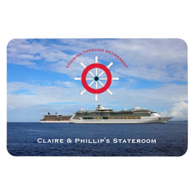 Magnet Flexible Croisière de retraite personnalisée avec marqueur  (Horizontal)