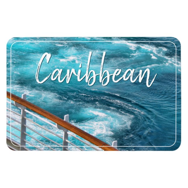 Magnet Flexible Croisière des Caraïbes - Turquoise Water Photograp (Horizontal)
