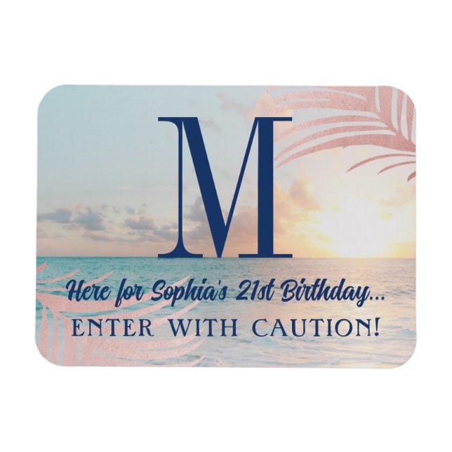 Magnet Flexible Croisière Porte d'anniversaire Groupe personnalisé (Horizontal)