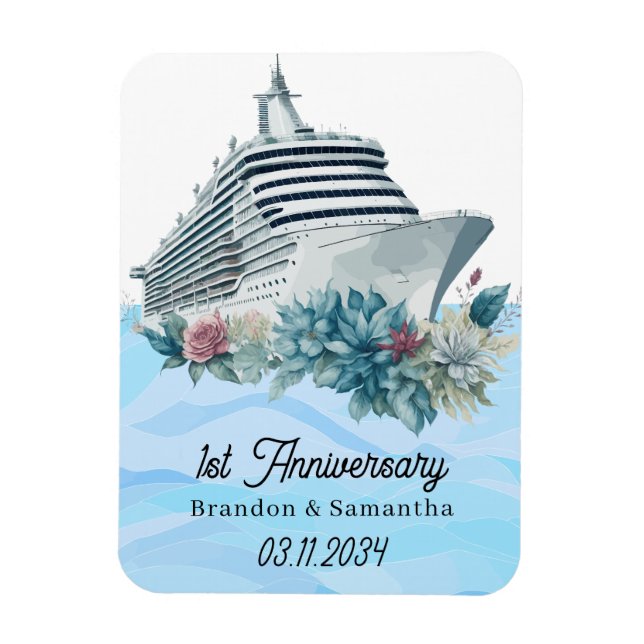Magnet Flexible Croisière sur mesure 1er anniversaire Mariage Keep (Vertical)