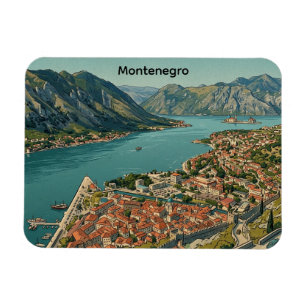 Magnet Flexible Croisière vintage dans la baie de Kotor et la viei