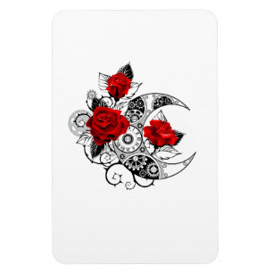Magnet Flexible Croissant mécanique avec roses rouges