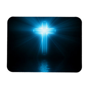 Magnet Flexible Croix chrétienne dans la lumière bleue