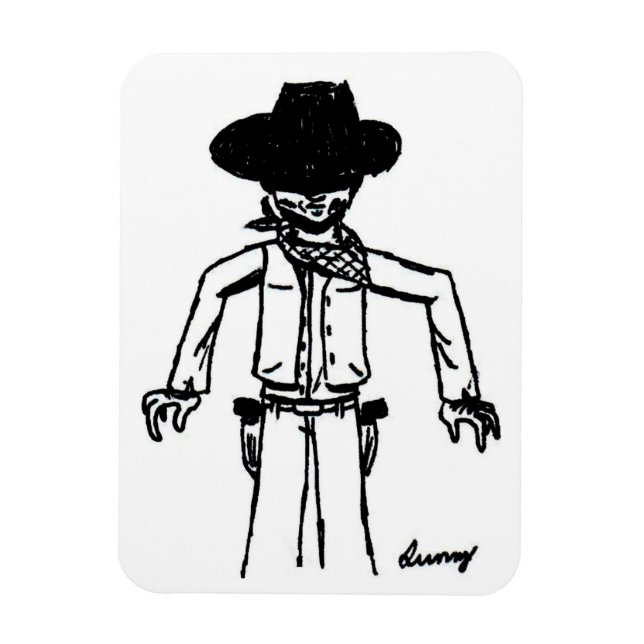 Magnet Flexible Croquis Cowboy Aimant flexible (Vertical)