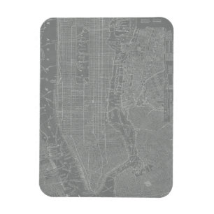 Magnet Flexible Croquis de carte de New York City