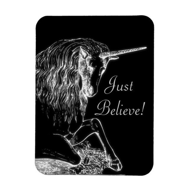 Magnet Flexible Croyez juste Unicorn (Vertical)