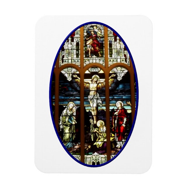 Magnet Flexible Crucifixion de Jésus vitrail (Vertical)