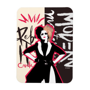 Magnet Flexible Cruella   Coeur rebelle - Chef-d'oeuvre moderne