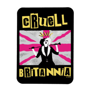 Magnet Flexible Cruella   Cruell Britannia Flag Pop Art