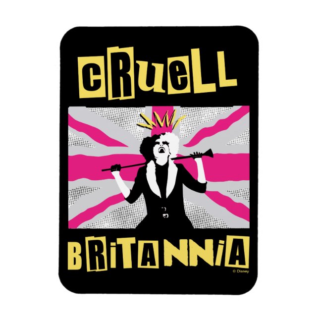 Magnet Flexible Cruella | Cruell Britannia Flag Pop Art (Vertical)