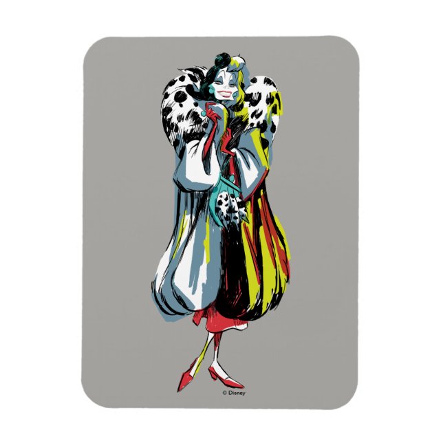 Magnet Flexible Cruella De Vil | Dans ses fourrures (Vertical)