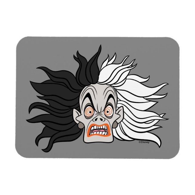 Magnet Flexible Cruella De Vil | Visage effrayant (Horizontal)