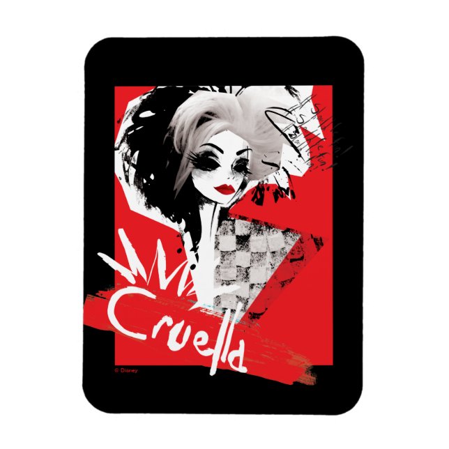 Magnet Flexible Cruella | Modèle mode Cruella Collage (Vertical)