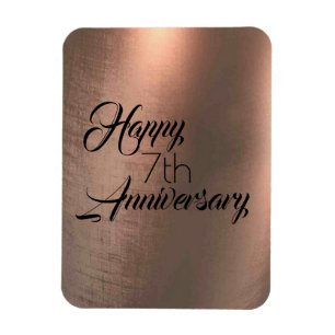 Magnet Flexible Cuivre Traditionnel 7e Anniversaire