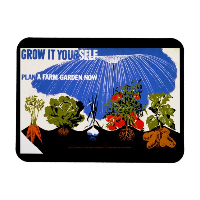 Magnet Flexible Cultiver soi-même ~ Plante un jardin agricole main (Horizontal)