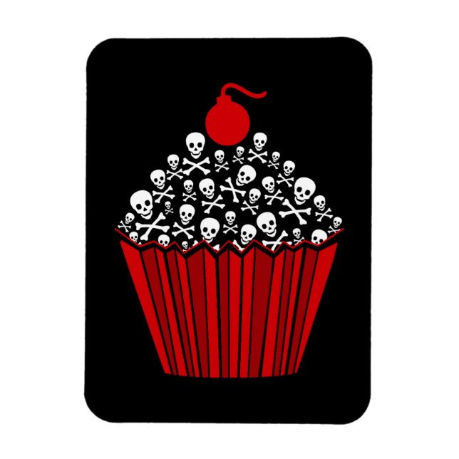 Magnet Flexible Cupcake crâne (Vertical)