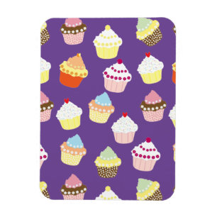 Magnet Flexible Cupcakes Delicious Decorated Birthday