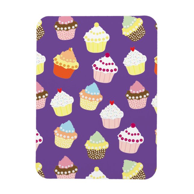 Magnet Flexible Cupcakes Delicious Decorated Birthday (Vertical)