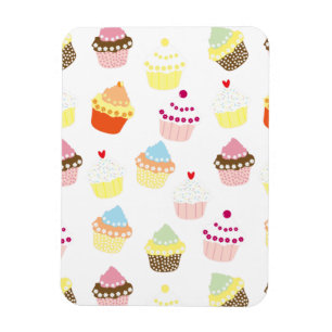 Magnet Flexible Cupcakes Delicious Decorated Birthday