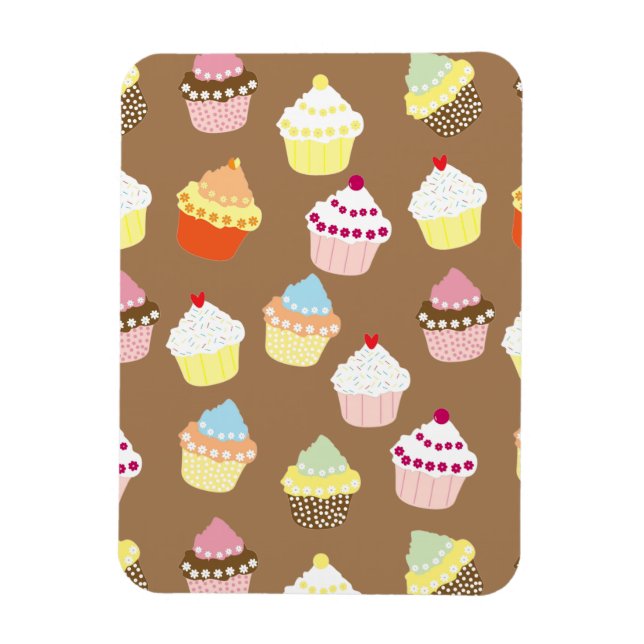 Magnet Flexible Cupcakes Delicious Decorated Birthday (Vertical)