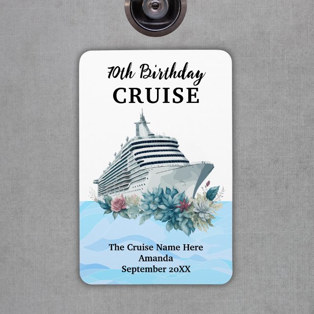Magnet Flexible Custom 70th Birthday Cruise Cabin Door (Custom 70th Birthday Cruise Cabin Door Magnet
)