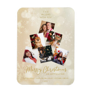 Magnet Flexible Custom Photo Family Christmas Tree Happy New Year