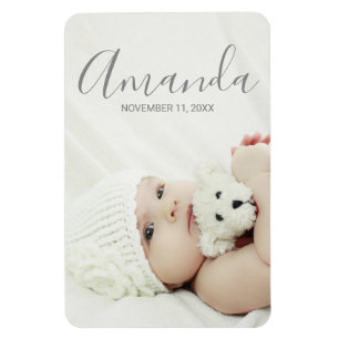 Magnet Flexible Custom Photo with Custom Name and Text