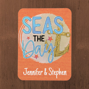 Magnet Flexible Customisé Orange Seas la journée Croisière Aimant 