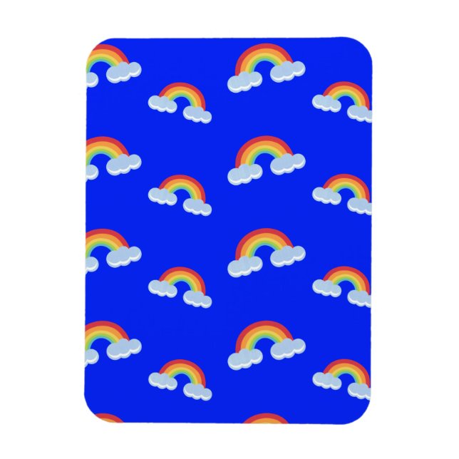 Magnet Flexible Cute arc-en-ciel avec Motif nuages (Vertical)