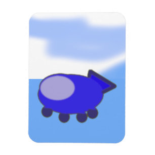 Magnet Flexible Cute Bleu Clouds de vaisseau spatial Aimant photo 