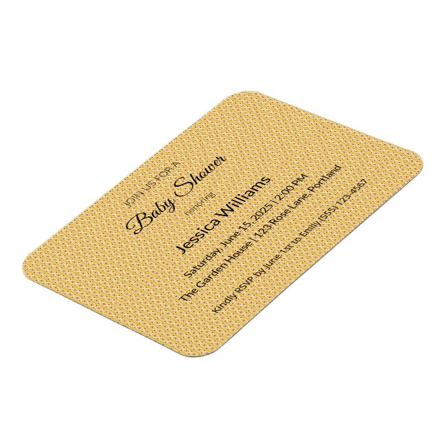 Magnet Flexible Cute Boho Baby shower Sexe Neutre, Personnalisable (Côté Gauche)