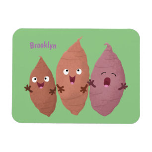 Magnet Flexible Cute chantant des patates douces caricaturales lég