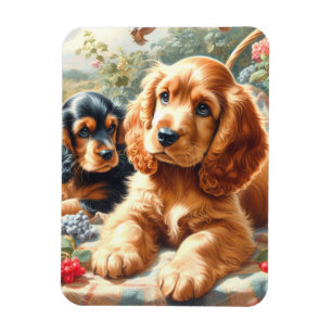 Magnet Flexible Cute Cocker Peinture Espagnole