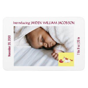 Magnet Flexible Cute Elegant Nouveau bébé Unicorn Faire-part de na