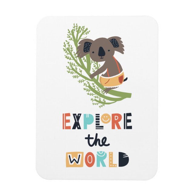 Magnet Flexible Cute Exploration Koala (Vertical)