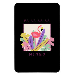Magnet Flexible Cute Fa La Mingo Noël Falala Flamant rose de neige