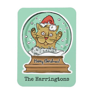 Magnet Flexible Cute Funny Christmas Chat aimant nom personnalisé