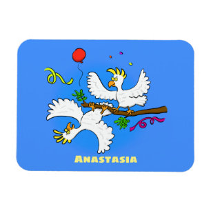 Magnet Flexible Cute funny cockatoo birds cartoon