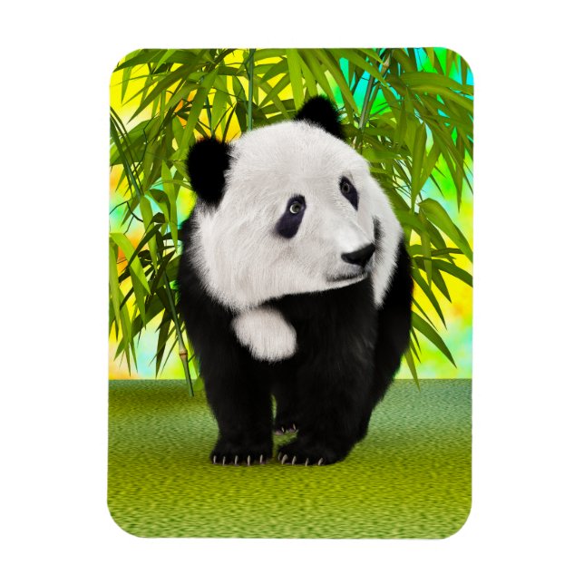 Magnet Flexible Cute Panda Bear Kawaii Amoureux des animaux Cadeau (Vertical)