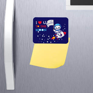 Magnet Flexible Cute Panda Bear Sur Rocket Ship Kids Personnalisé