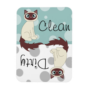 Magnet Flexible Cute Ragdoll Siamese Clean Dirty Lave-vaisselle Ma