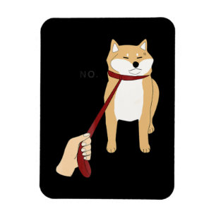 Magnet Flexible Cute shiba inu   Nope chien drôle design