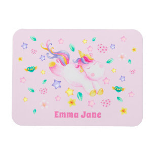 Magnet Flexible Cute Unicorn - Personalized Pink Kids