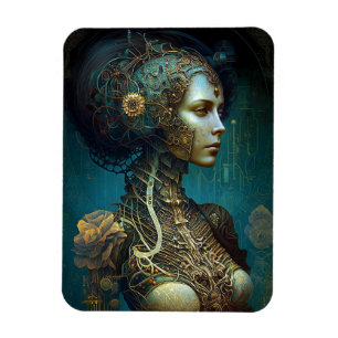 Magnet Flexible Cyborg Femme Imaginaire Sci-Fi Art