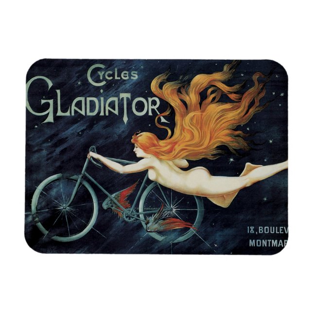 Magnet Flexible Cycles de gladiateurs, Art Nouveau Victorien Vinta (Horizontal)