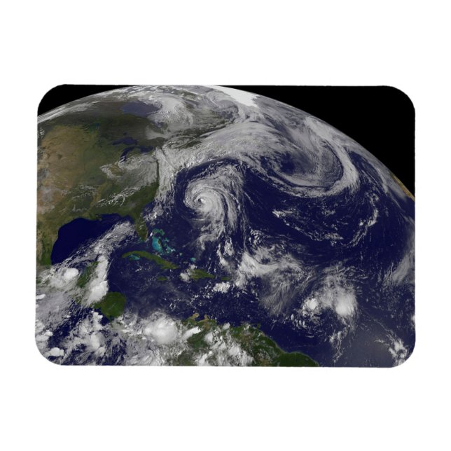 Magnet Flexible Cyclones Tropicaux Katia, Lee, Maria Et Nate. (Horizontal)