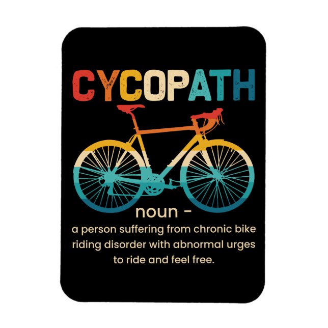 Magnet Flexible Cycopath Funny Cycliste pour cyclistes et cycliste (Vertical)