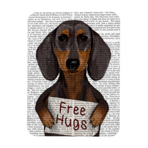 Magnet Flexible Dachshund Free Hugs